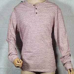 NWT HAWKER RYE Austin Space-Dye Long Sleeve Henley